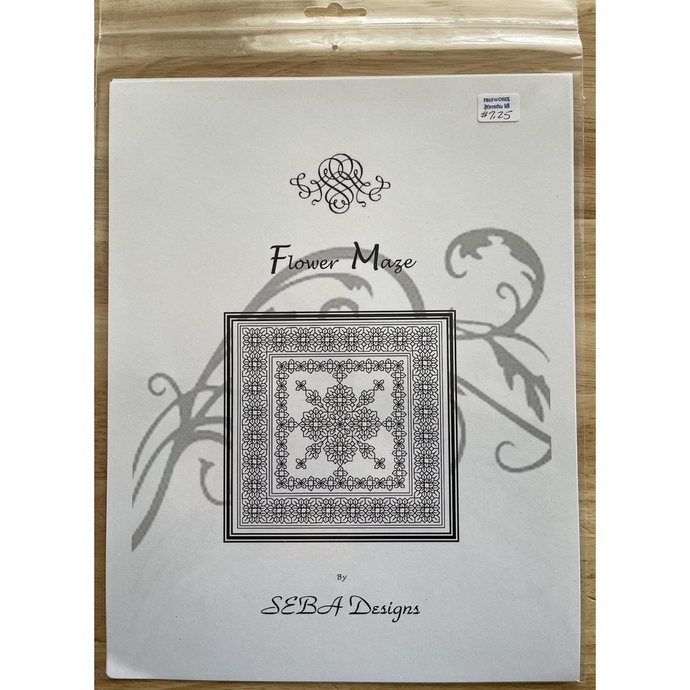 SEBA Designs FLOWER‎ MAZE Blackwork Needlepoint Chart Pattern